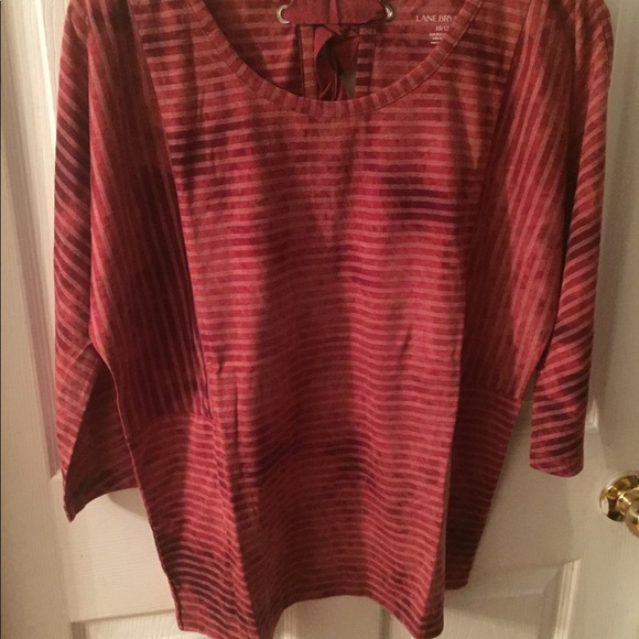 🆑 Final Price Drop. 🎉HP🎉Striped 3/4 sleeve tee - Picture 4 of 5